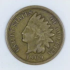 ~Vintage American Bronze~ 1909 Indian Head Cent 1c Coin VF z982