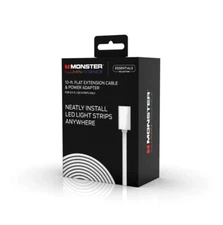 New Monster 10' Flat USB Extension Cable & Power Adapter for 6.5' LED Lighting