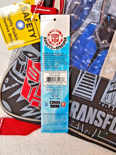 Transformers Backpack 16" Optimus Prime & Bumblebee Robots-in-Disguise NWT - Picture 6 of 10