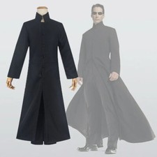 Movie The Matrix Cosplay Costume Neo Uniform Keanu Reeves Trench Coat