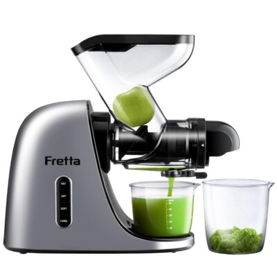 Fretta Smart Cold Press Entsafter Maschine, automatische Rückfahrfunktion, Dual Speed