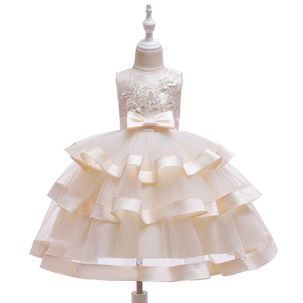 Niña Traje De Princesa Y Encaje Ceremonia Fiesta 4-10anni Tutu