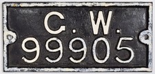 GWR 14 Tons Pre Grouping Wagon Plate Steam Builders Great Western Railway 99905