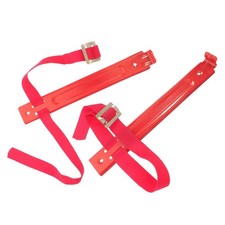 2 Pcs Iron Fire Extinguisher Wall Bracket With Adjustable Strap Heavy Duty