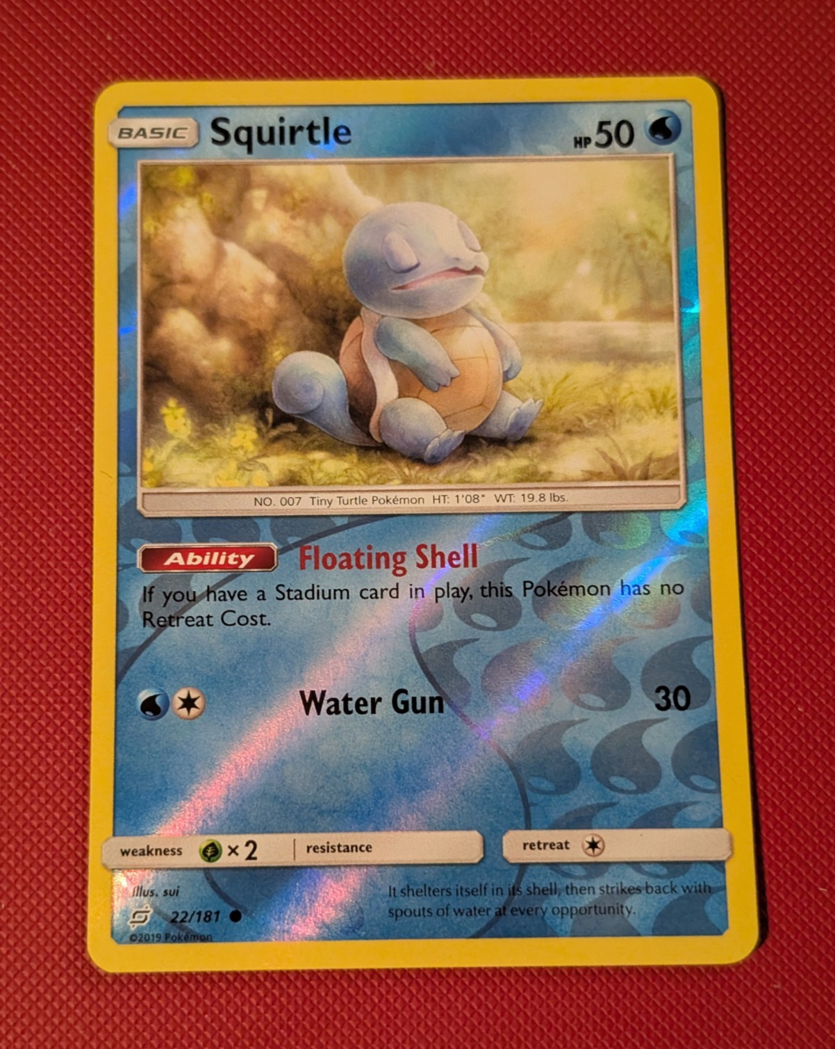 Pokemon TCG - Squirtle - 22/181 Reverse Holo - Team UP NM