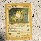 Pokémon Raichu 14/102 Base Set Holo Rare 80 HP Card Wizards of the Coast 1999
