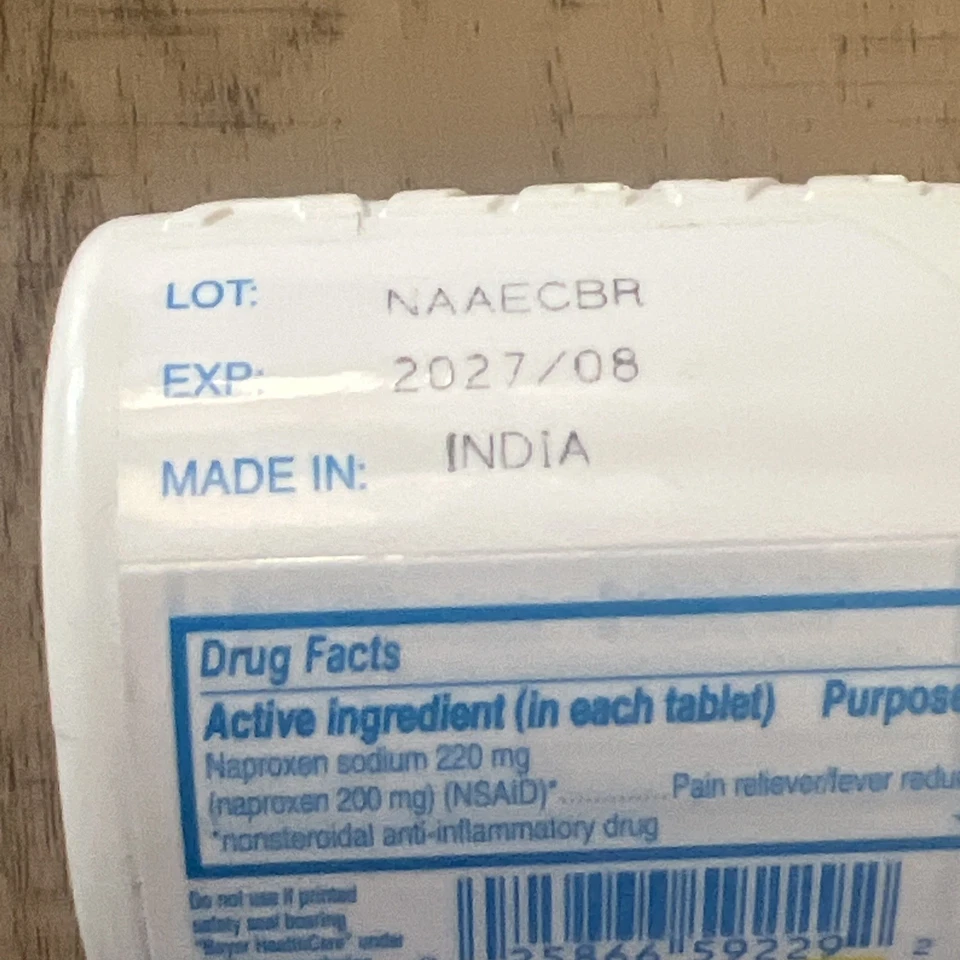 Gorras de gel para aliviar el dolor Aleve 220 mg 160 unidades reductor de artritis y fiebre Foto 3 de 4