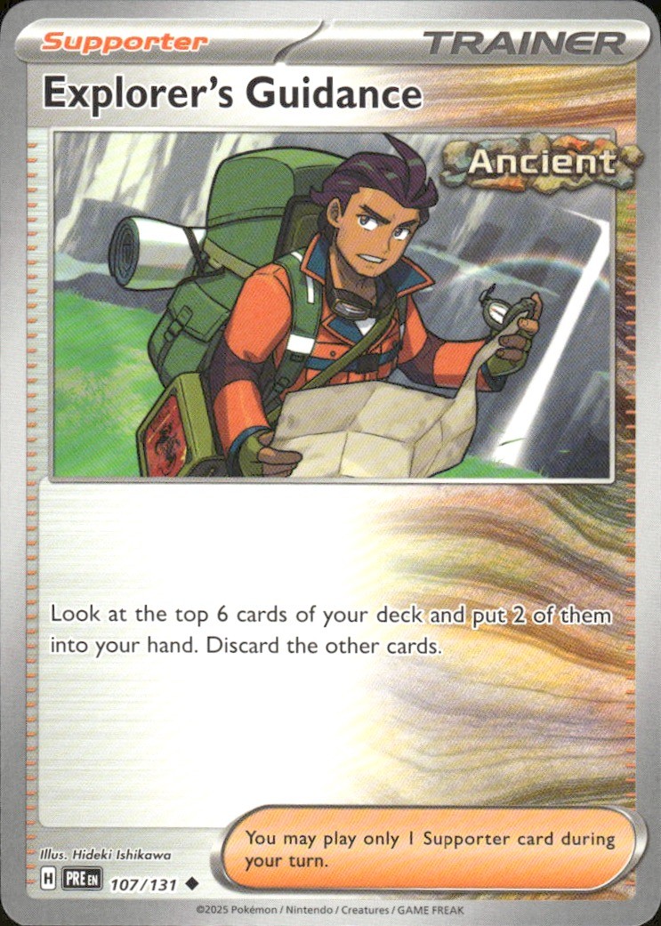 Explorer's Guidance 107/131 Uncommon Prismatic Evolutions Pokemon Near Mint