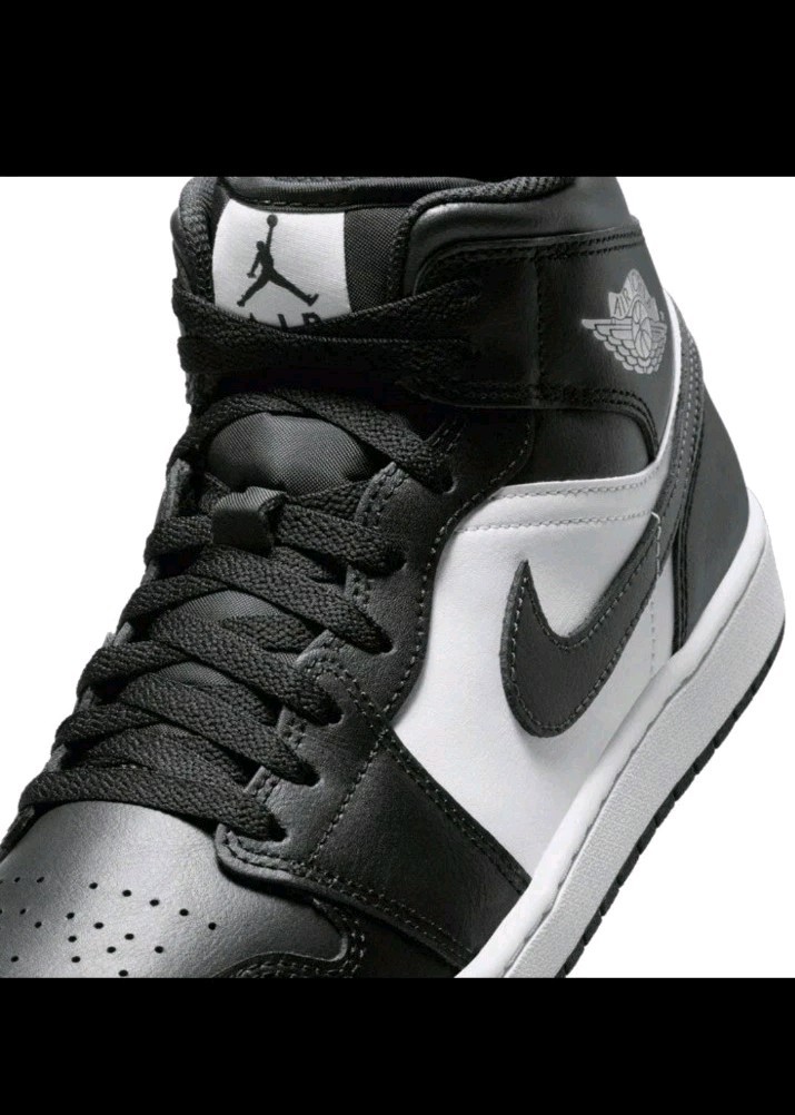 Nike Air Jordan 1 Mid J2 DQ8426-010 Black Off Noir Toe Men Shoes