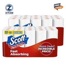 NEW Scott Paper Towels Bulk 60 Regular Rolls ...