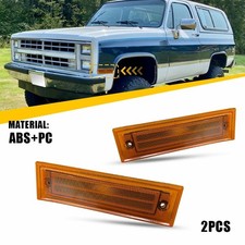 2X Amber Side Marker Light For 81-91 Chevy Chevy GMC C10 C20 C30 Blazer C/K EAH