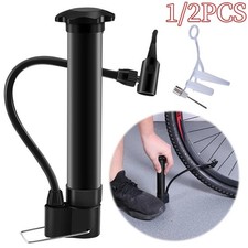 Portable Bicycle Tire Pump 80PSI Manual Air Inflator for MTB Road Bike Valve