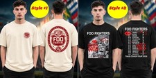 Foo Fighters Take Cover Tour 2026 Merch Natural Caught Echo 2 Sided T-Shirt