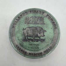 Reuzel Green Medium Hold Grease 4 oz 113g Hollands Finest Pomade - New Sealed