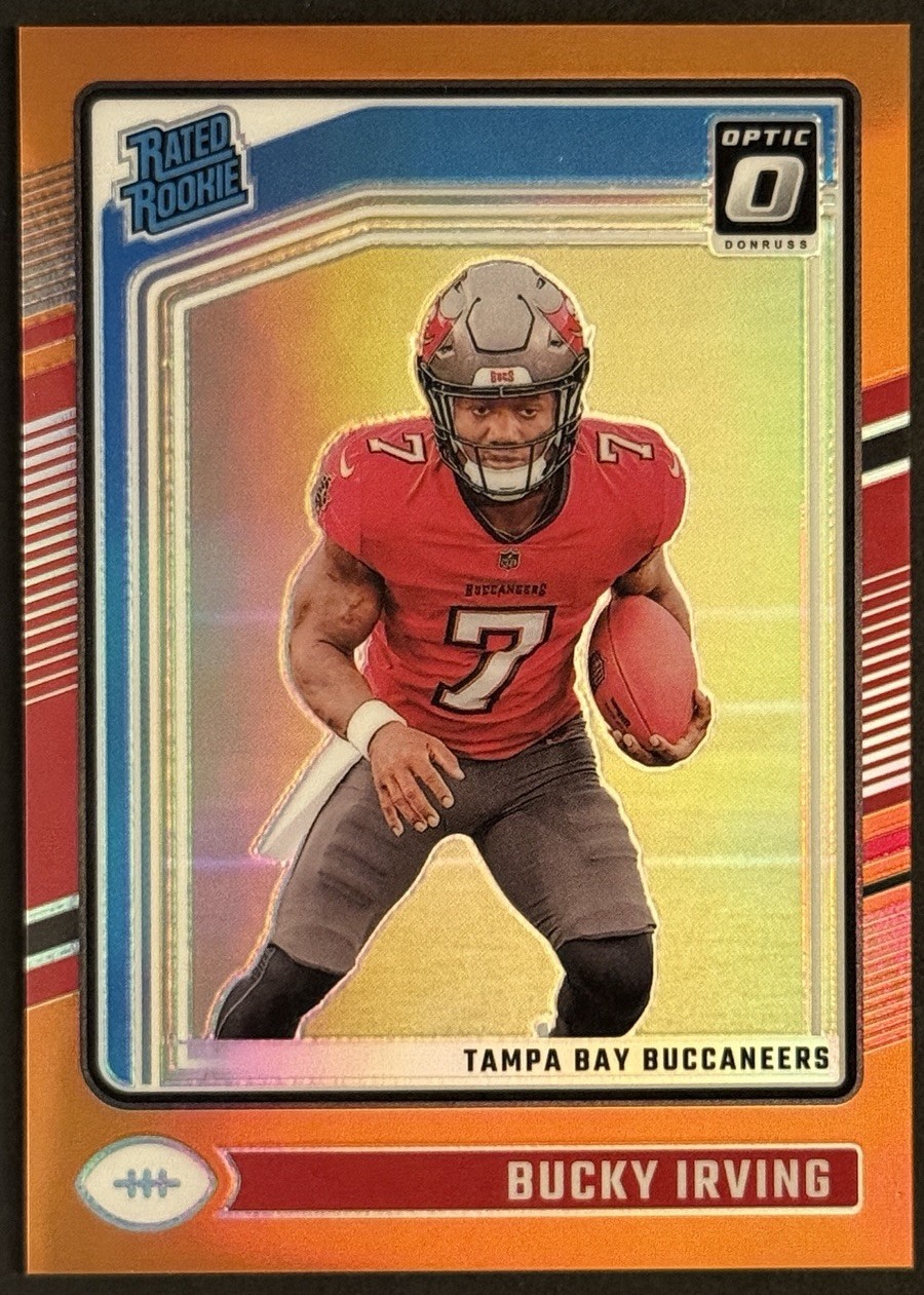 2024 Panini Donruss Optic Bucky Irving Orange Prizm /249 RC #216 Buccaneers