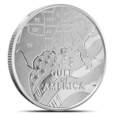 1 oz Gulf of America Commemorative Silver Round (New, Eagle Reverse) 78.37 per troy oz