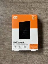 WD 2TB My Passport Portable Storage External Hard Drive USB 3.2 for PC/MAC Black