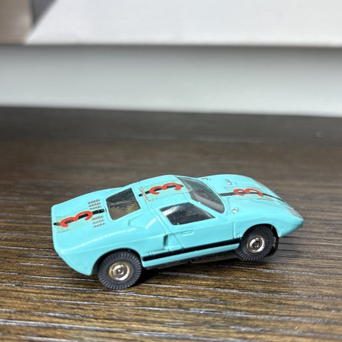 VTG Aurora Model Motoring T-Jet HO Slot Car turquoise Ford GT 40 No.1374 Untest - Picture 2 of 8