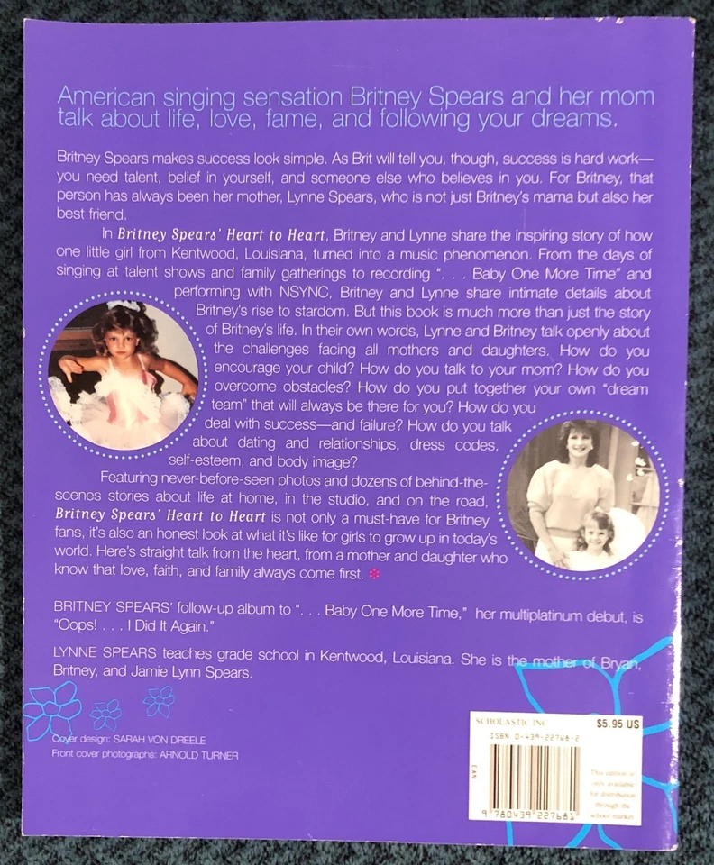 Britney Spears' Heart to Heart - paperback by Britney & Lynne Spears - Very Good - Image 2 of 2