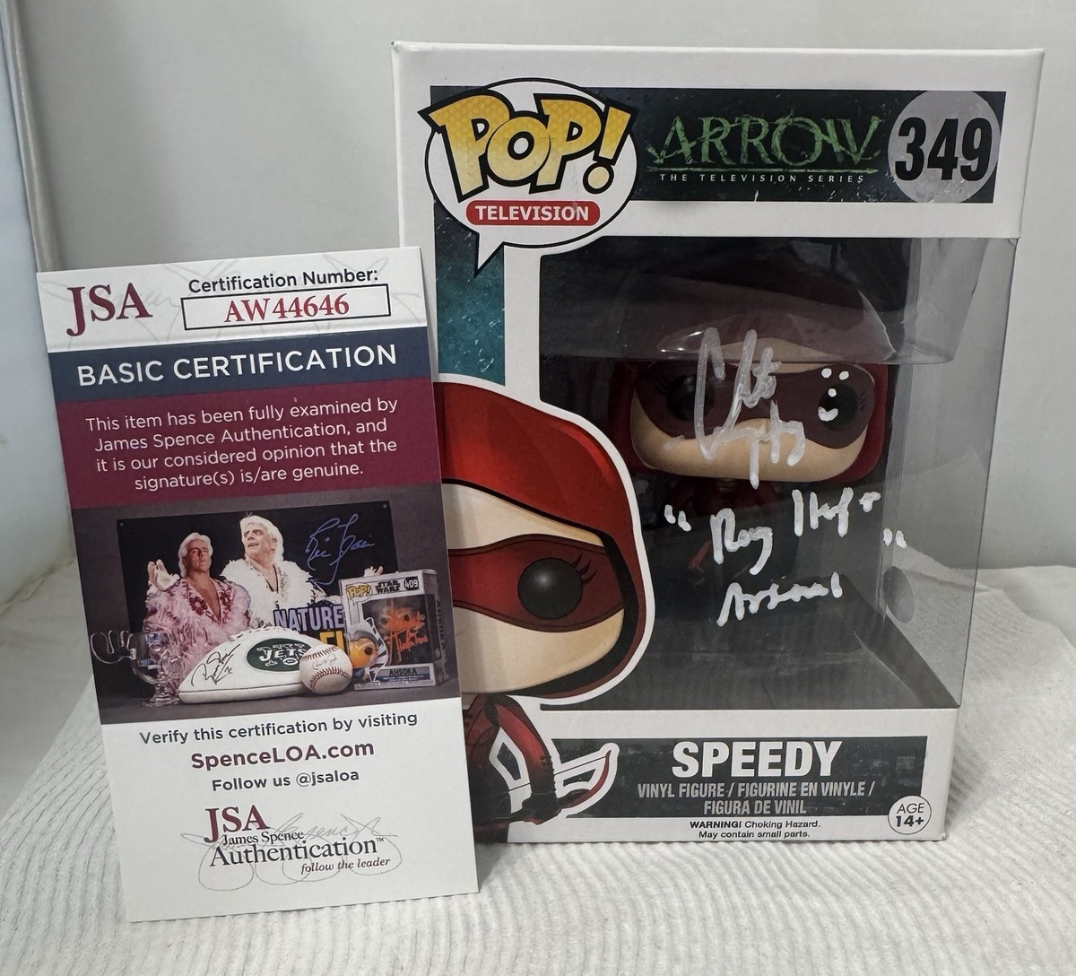 Signed Colton Haynes Speedy Funko Pop JSA COA Arrow Roy Harper