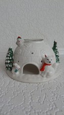 PartyLite Winter Fun Igloo Votive Holder Candle Holder Christmas P92889
