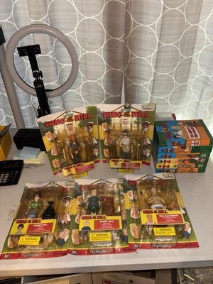 King of the Hill TOYCOM Action Figures Set of 5 INCOMPLETE NEW IN BOX W/ DVD 1-6