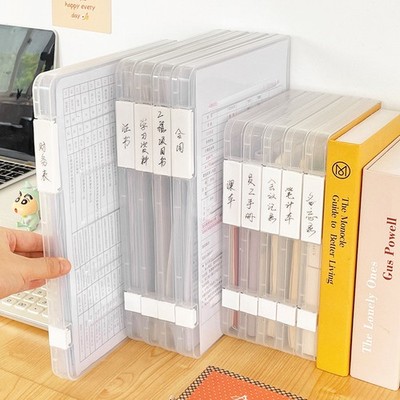 A4 Transparent Storage Box Clear Plastic Document Paper Filling Case File Box