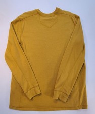 Eddie Bauer Men's TXL Yellow Waffle-Knit Pullover Sweater Long Sleeve