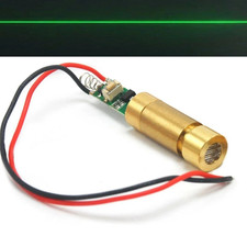 1pcs Line 100mW 532nm Green Laser Diode Module Brass 3.7V-5V Driver Cable