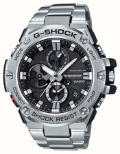 Image of Casio G-Shock Mens Analogue-Digital Watch Black Dial Silver Strap GST-B100D-1AER