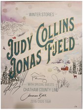 Judy Collins Jonas Fjeld Autographed Winter Stories Tour 2019-2020 Concert Poste