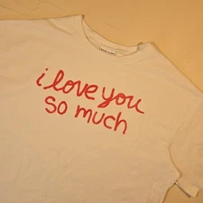 I Love You So Much Sz L T Shirt Boxy Crop Fit Where Im From Austin TX USA Cotton