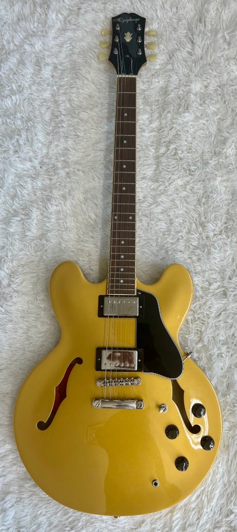 Epiphone ES-335 IG Inspired by Gibson in Gold with Hardshell Case
