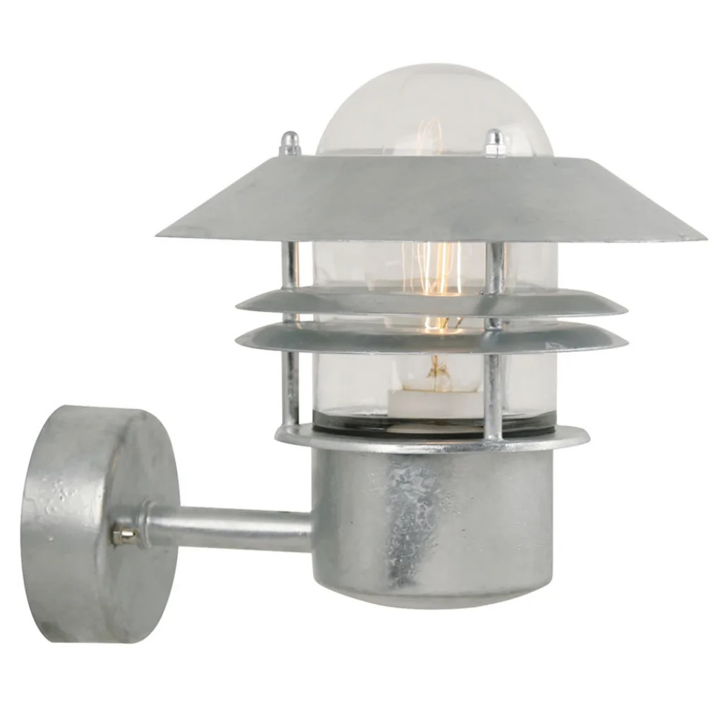 Outdoor Light Silver Blokhus Wall IP54 Galvanised Steel Up Nordlux 25011031