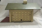 Vintage Lithographed Tin Garage 1950s Marx