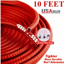 10FT Car Door Trim Red  Moulding Edge Guard Scratch Metal Rubber Seal Protector