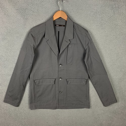 Chaqueta Blazer Nau Para Hombre Gris Medio Algodón Orgánico Utilidad Uso Diario Abrigo Deportivo - Imagen 3 de 12