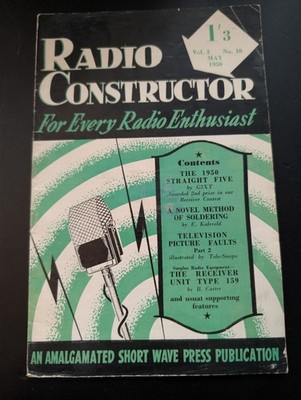 1950 Radio Constructor Magazine Vol 3 No 10 May Valve Radio DIY British Tech