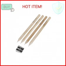 Pepperell Real Slate Chalk Pencils 5/Pkg W/Sharpener, Sandal