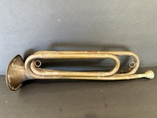 Antique Brass Bugle Trumpet US REGULATION Made in USA - Military Relic - AS IS