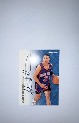 1996-97 Skybox Premium - Autographics John Starks Black Ink (AU)