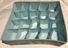 Blue Fabric Drawer Organizer 24-Compartment Foldable Zipper, 12x4x11 in — photo 1