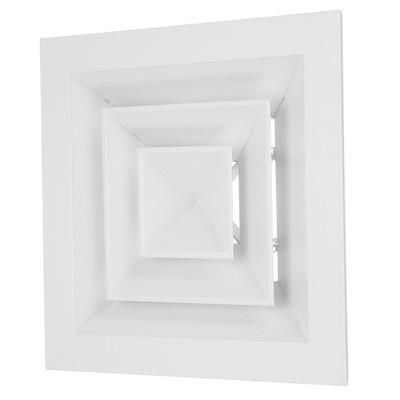 5''x5'' Aluminum Square Ceiling Diffuser White 8'' x 8'' Ducting Opening Size