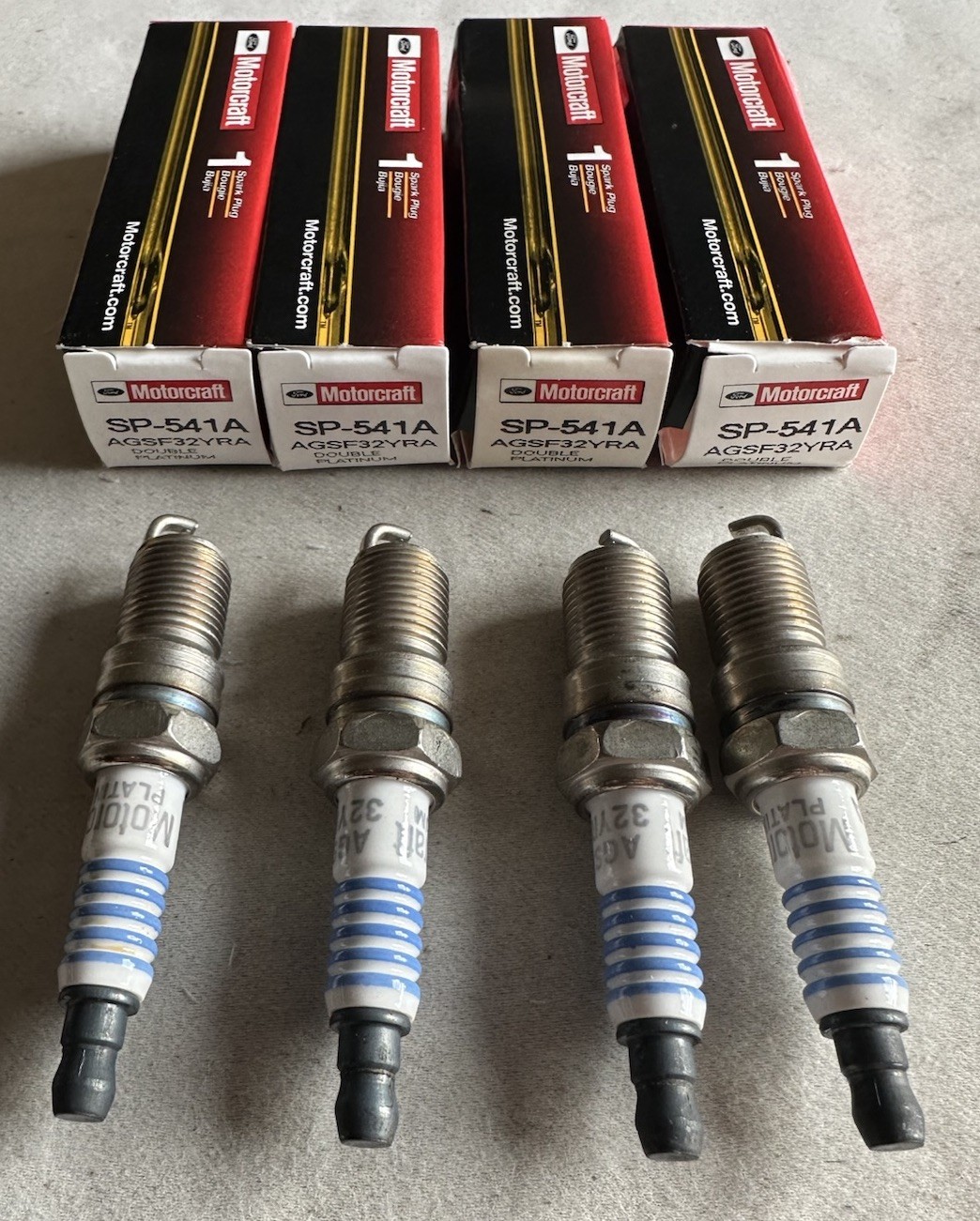 4-pack of Genuine Motorcraft SP-541A Double Platinum Spark Plugs Set AGSF-32-YRA