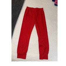 Girls Red 100 Cotton Ankle Leggings Elastic Waist Size 4