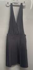Forever 21 Womens Gray Sleeveless Pullover V-Neck Pleated Mini Dress Size S