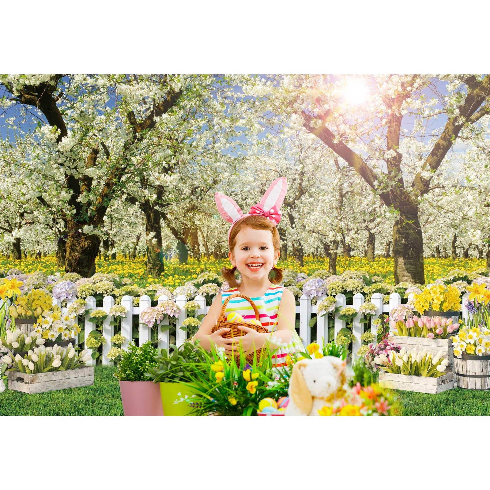 7x5ft Polyester Spring Backdrop Natural Scenery Forest Tree Photography Backg...