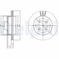 2X Bremsscheibe Delphi BG2645 FüR EA Alto Swift Justy Suzuki MA 2 AH AJ EE SF413