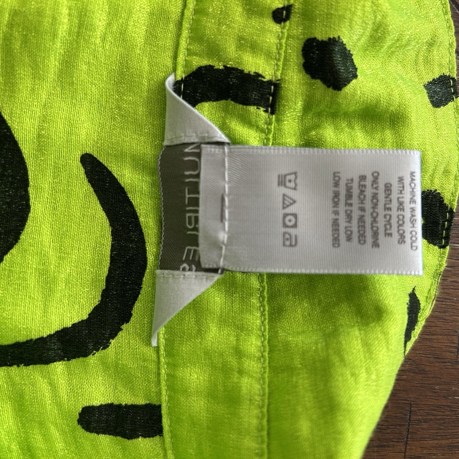 Multiples Neon Lime Abstract Tunic Medium Art Tea… - image 14