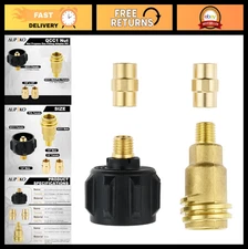 1/4" Propane Gas Fitting Adapter Kit - QCC1 Nut, POL Female Hose Adapters & 2x N